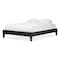 Baxton Studio Lancashire Black Upholstered Full Size Bed Frame with Tapered Legs 125-6989 - alternate 1